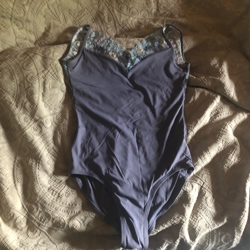Sonnet Dancewear Purple and Tie-dye Lace Leotard